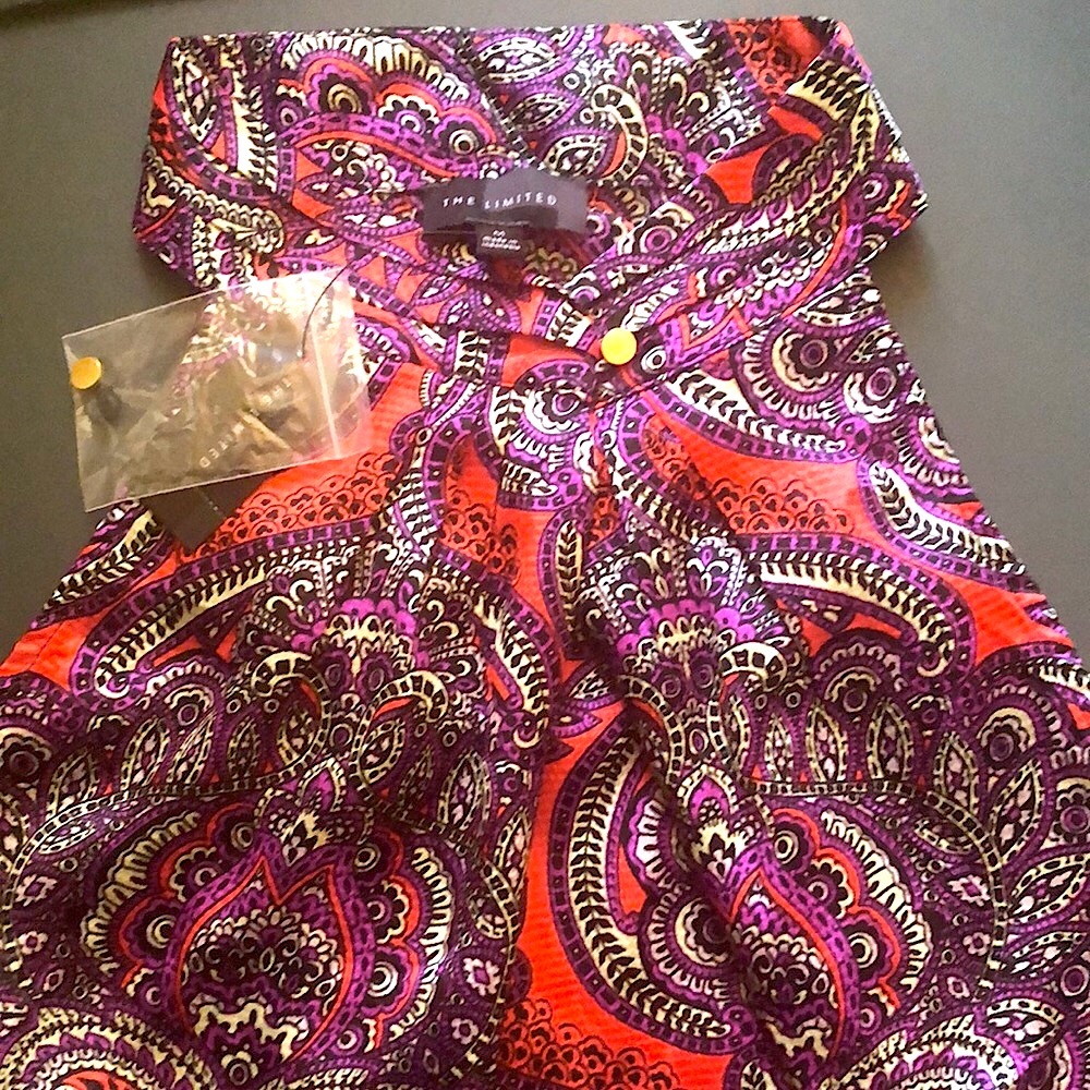 The Limited Paisley halter top